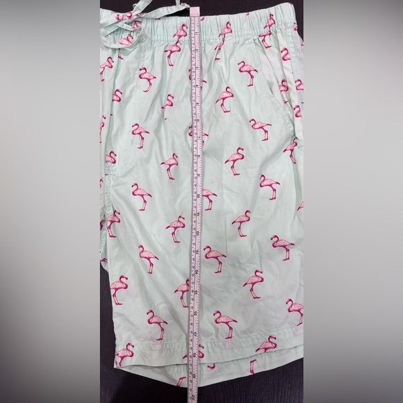 NWOT Massive Men’s Mint Green Elastic Drawstring Shorts Flamingo Design Size XL - Picture 9 of 11